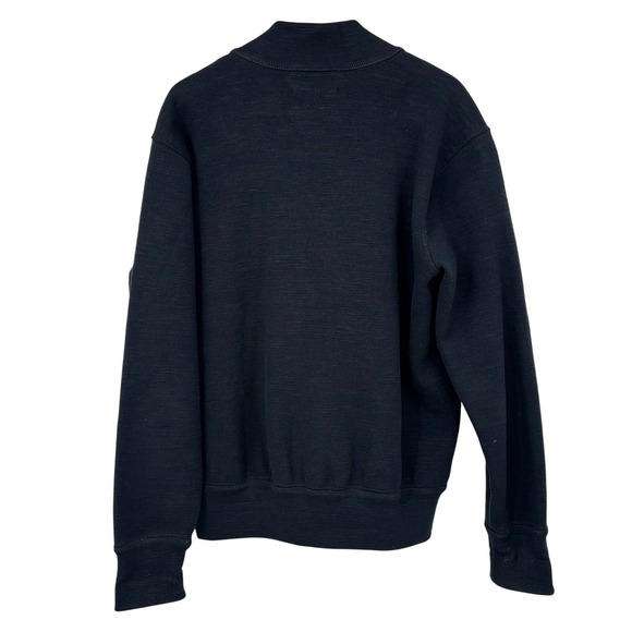 RRL Double RL Ralph Lauren Cardigan Sweater Jacket  M Crest Patch Black Military - Picture 2 of 8